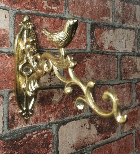 House2Home El Yapımı Pirinç Kuşlu Duvar Askısı Sarı ürün görseli 1