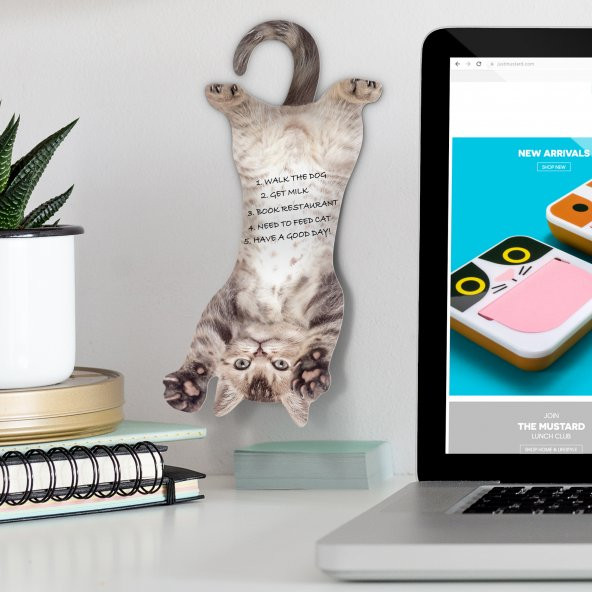 Mustard Cat Asılabilir Notluk - Resim 5
