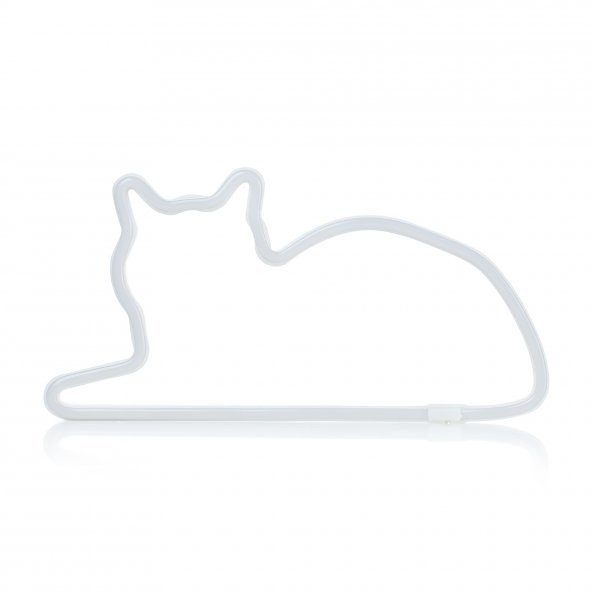 Mustard Sitting Cat Led Işık - Resim 2