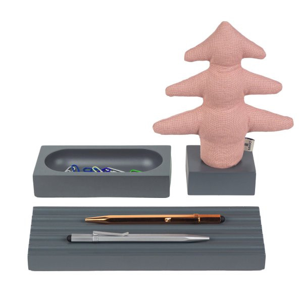 Kayigo  Woody  Gri Üçlü Ofis  Seti - Pembe Çam ürün görseli 1