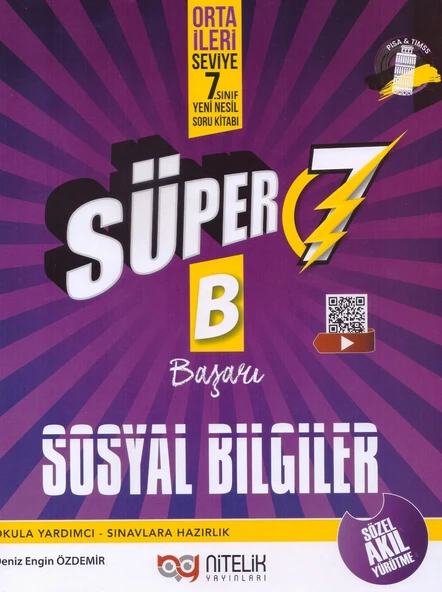NİTELİK 7.SINIF SÜPER SOSYAL BİLGİLER SORU BANKASI-B ürün görseli 1