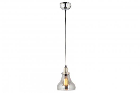 LampaLuce Cono Modern Sarkıt Salon Avizesi Tekli Krom 20x70cm ürün görseli 1