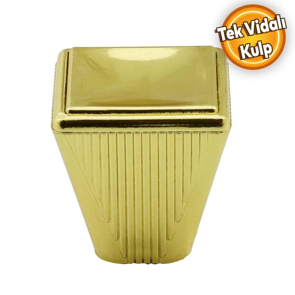 Fonte Düğme Dolap Dolabı Çekmece Kulpu Kulbu Plastik Gold Altın Tek Vidalı Kulpları Mobilya Mutfak ürün görseli 1