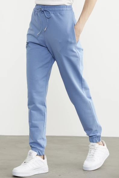 Jogger Eşofman Altı - Mavi - Resim 4