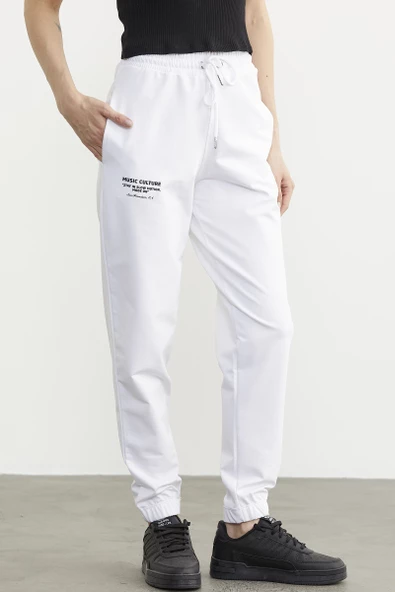 Jogger Eşofman Altı - Beyaz - Resim 4