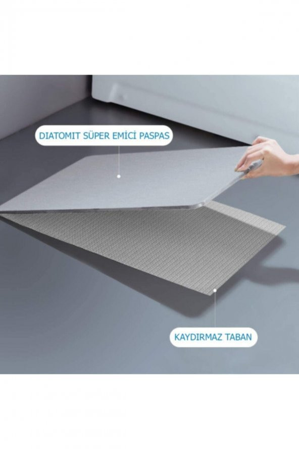 Açık Gri Diatom Süper Emici Hijyenik Paspas ürün görseli 1
