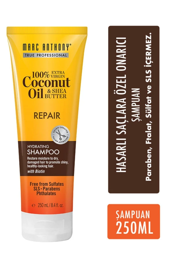 Marc Anthony Coconut Biotin Yıpranmış Saç Şampuanı 250 Ml ürün görseli 1