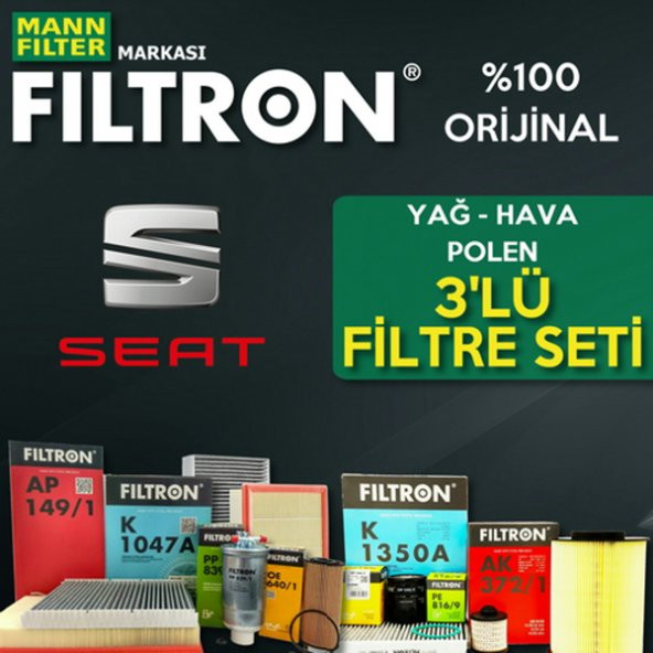 Seat İbiza 1.4 Filtron Filtre Bakım Seti 2009-2014 ürün görseli 1