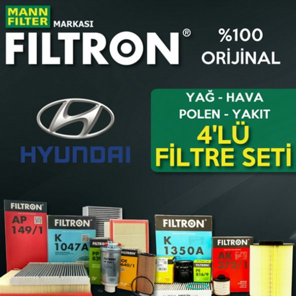 Hyundai İ20 1.4 Crdi Filtron Filtre Bakım Seti 2009-2013 ürün görseli 1