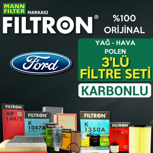 Ford Fiesta 1.6 Filtron Filtre Bakım Seti 2013-2016 ürün görseli 1
