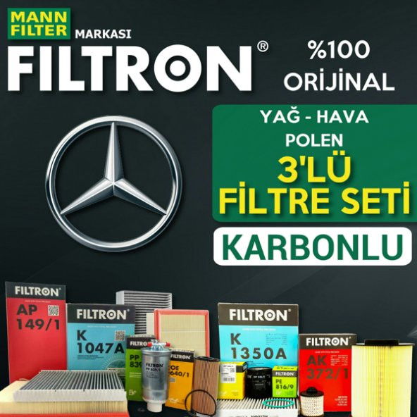 Mercedes C180 Komp. Filtron Filtre Bakım Seti W203 2003-2007 ürün görseli 1