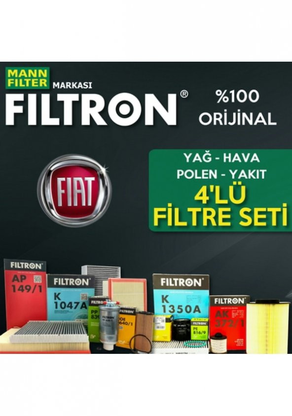 Fiat Punto 1.3 Multijet Mann Filtron Filtre Bakım Seti 2004-2010 4lü ürün görseli 1