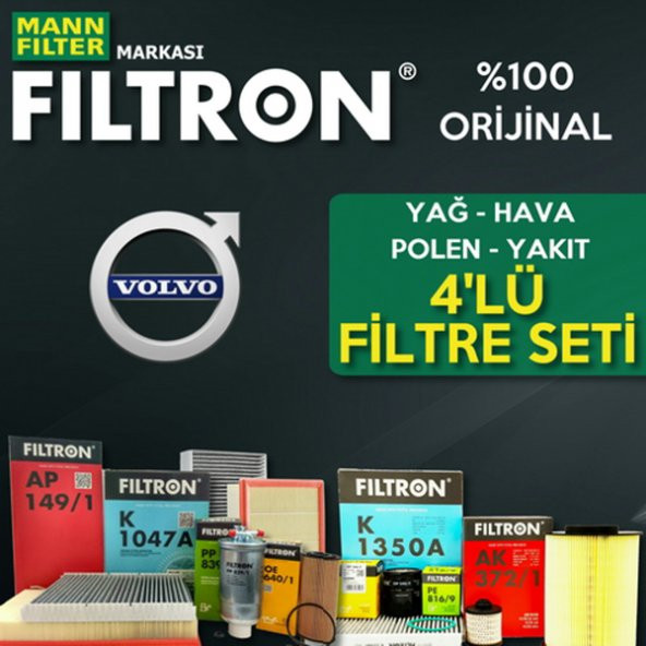 Volvo S40 1.6 Mann Filtron Filtre Bakım Seti 2006-2011 ürün görseli 1
