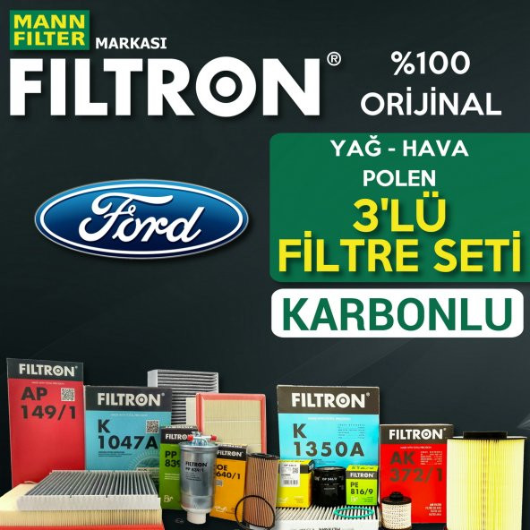 Ford B-Max 1.4 1.6 Benzinli Mann Filtron Filtre Seti 2012-2018 ürün görseli 1