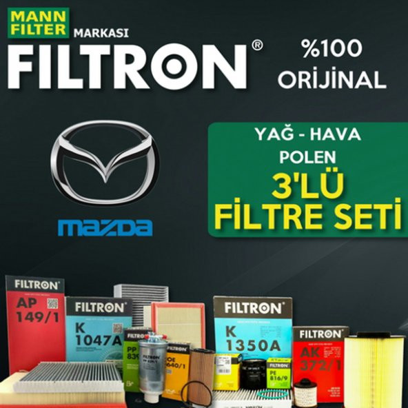 Mazda 3 1.6 Mann Filtron Filtre Bakım Seti 2009-2013 ürün görseli 1