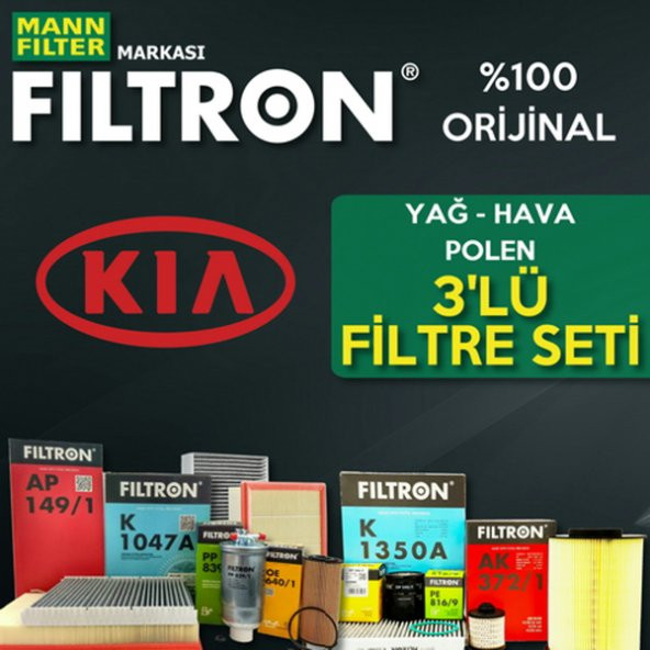 Kia Cerato 1.6 Crdi Mann Filtron Filtre Seti 2015-2020 ürün görseli 1