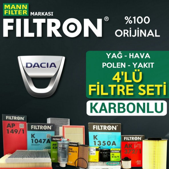 Dacia Sandero 1.5 Dci Mann Filtron Filtre Bakım Seti  2012-2018 ürün görseli 1