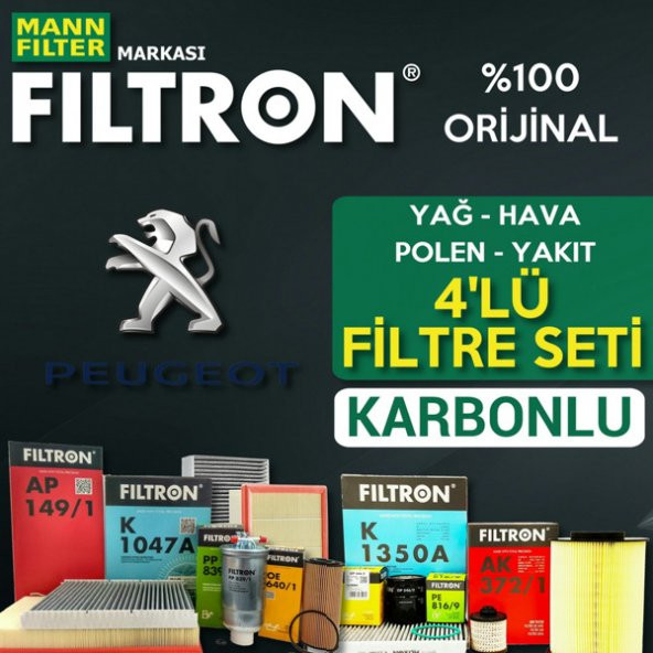 Peugeot 2008 1.6 E-hdi Filtron Filtre Bakım Seti 2013-sonrası ürün görseli 1