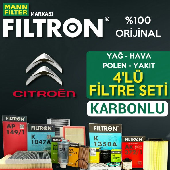 Citroen Berlingo 1.9 Dizel Filtron Filtre Bakım Seti 2002-2008 ürün görseli 1