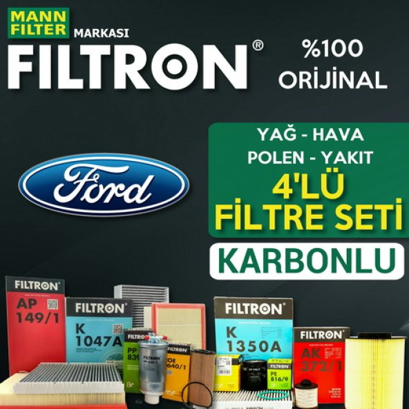 Ford Focus 1.5 Tdci Mann Filtron Filtre Bakım Seti 2015-2017 ürün görseli 1