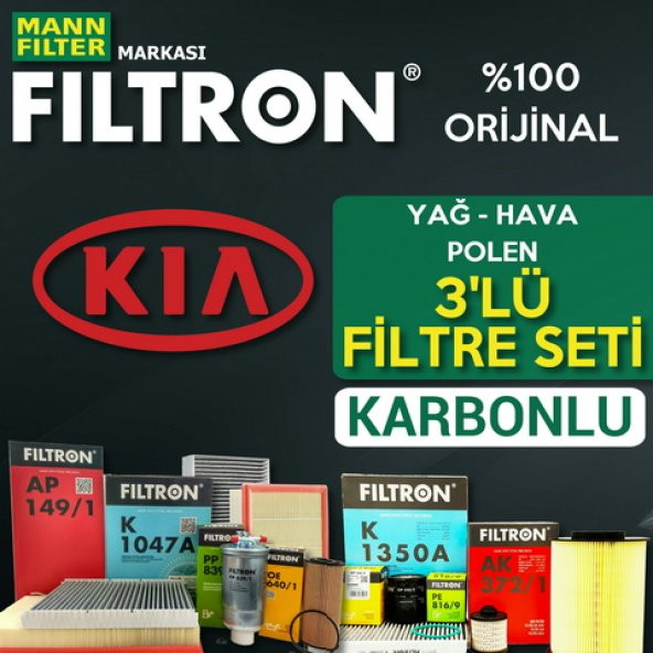 Kia Sportage 1.6 Gdi Filtron Filtre Bakım Seti 2010 - 2016 ürün görseli 1
