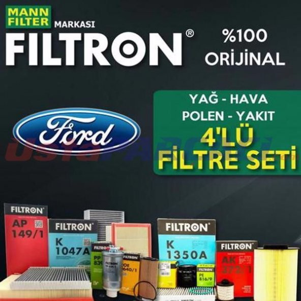 Ford Fiesta 1.4 Tdcı E4 Mann Filtron Filtre Bakım Set 2002-2011 ürün görseli 1