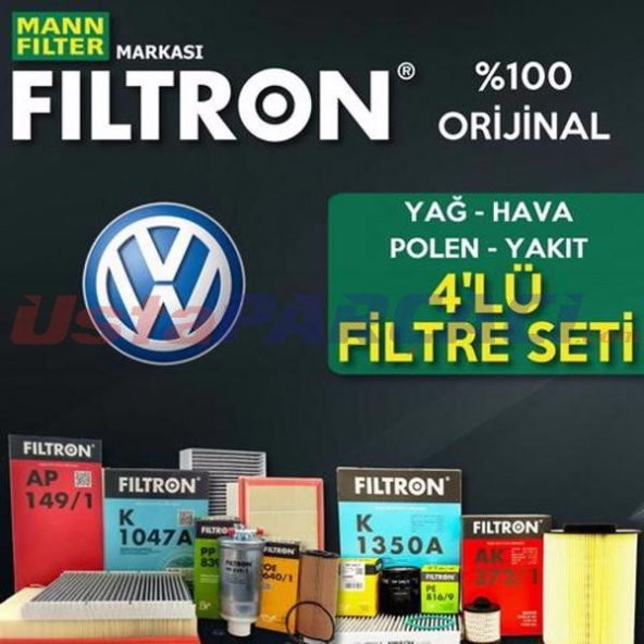 Vw Golf 5 1.6 Mann Filtron Filtre Bakım Seti 2004-2009 ürün görseli 1