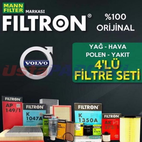 Volvo S40 1.6 D Mann Filtron Filtre Bakım Seti 2007-2010 Euro4 ürün görseli 1