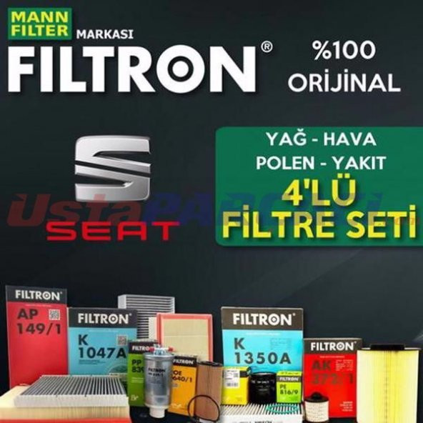 Seat Cordoba 1.4 TDI Mann Filtron Filtre Bakım Seti 2003-2009 ürün görseli 1