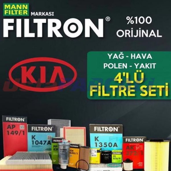 Kia Sorento 2.5 Crdı Filtron Filtre Bakım Seti 2003-2006 140hp ürün görseli 1