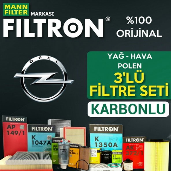 Opel Astra J 1.3 CDTI Mann Filtron Filtre Bakım Seti 2009-2015 ürün görseli 1