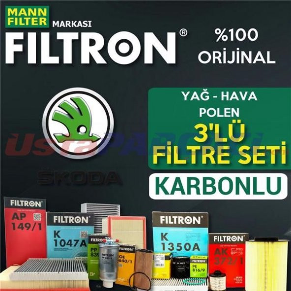 Skoda SuperB 1.4 TSI Filtron Filtre Bakım Seti 2015-2018 CZC,CZ ürün görseli 1