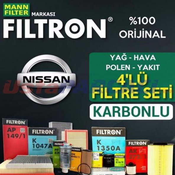 Nissan Qashqai 1.6 DCI Mann Filtron Filtre Bakım Seti 2014-2017 ürün görseli 1