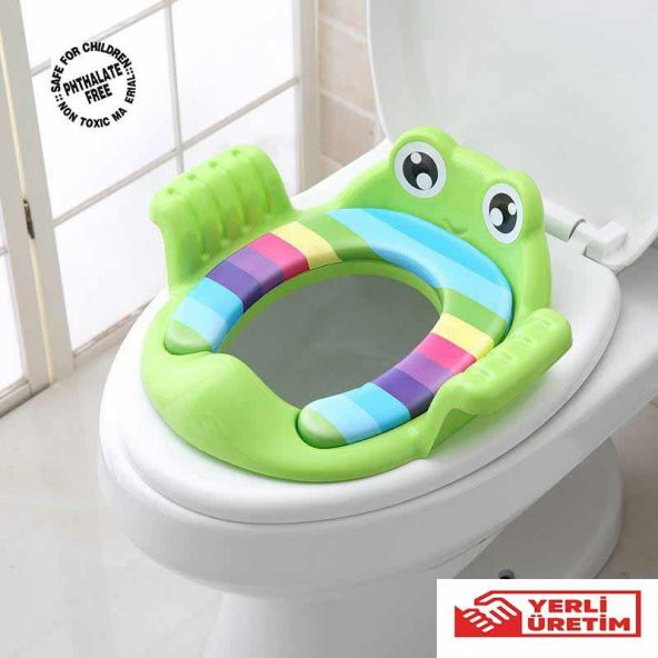 Softy Frog/Kurbağa Çocuk Klozet Kapağı Adaptörü Yeşil ürün görseli 1
