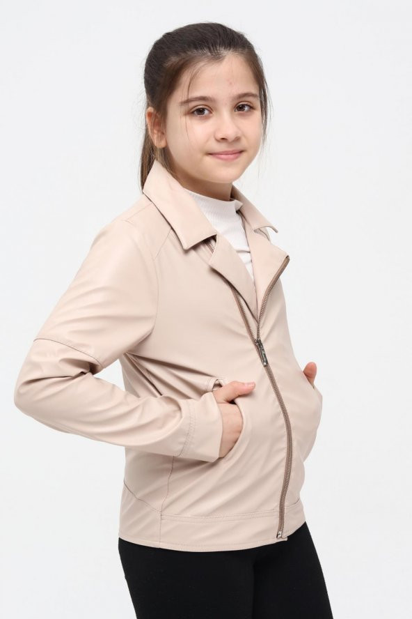 Benittokids Kız Çocuk Deri Ceket 51262 - Resim 6