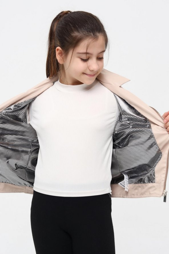 Benittokids Kız Çocuk Deri Ceket 51262 - Resim 12