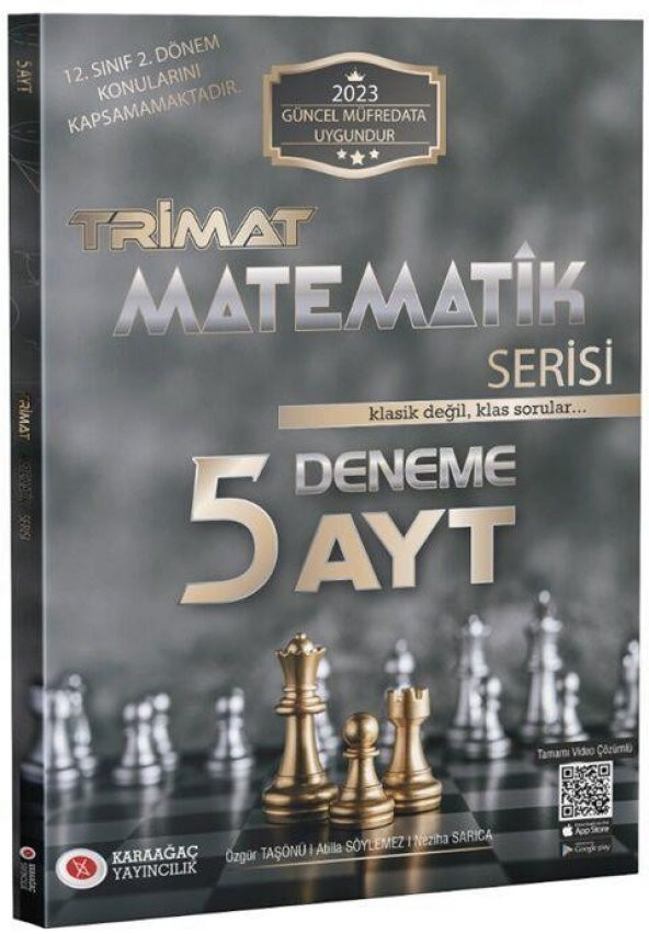 2023 AYT Matematik Trimat Serisi 5 Deneme Karaağaç Yayınları ürün görseli 1