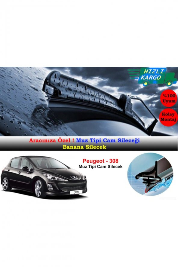 Inwells Peugeot 308 Muz Silecek Takımı 2007-2013 ürün görseli 1