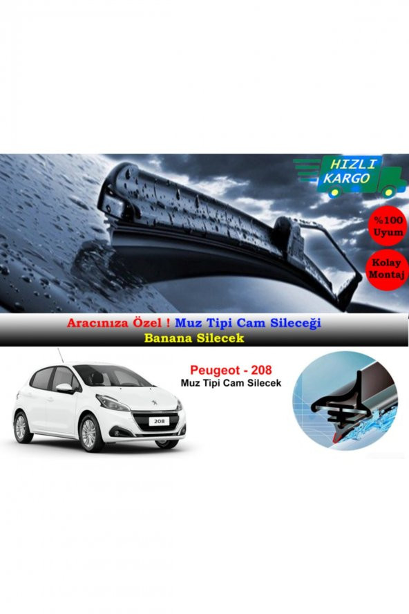 Inwells Peugeot 208 Muz Silecek Takımı 2012-2016 ürün görseli 1
