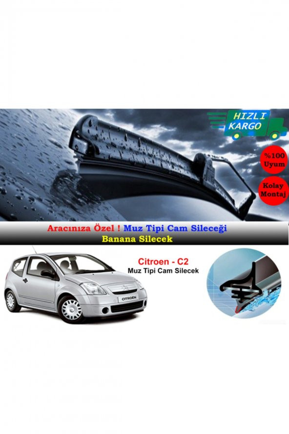 Inwells Citroen C2 Muz Silecek Takımı 2003-2008 ürün görseli 1