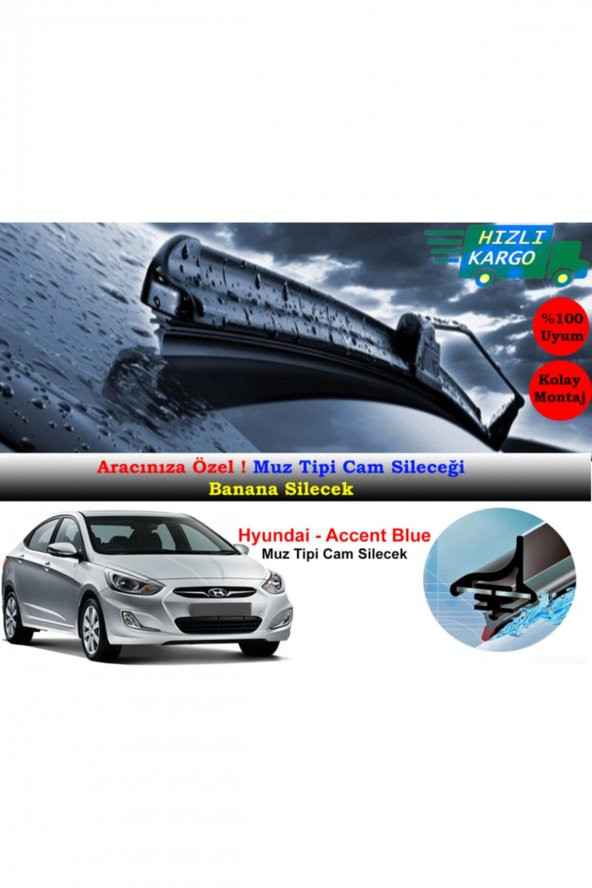 Inwells Hyundai Accent Blue Muz Silecek Takımı 2011- ürün görseli 1