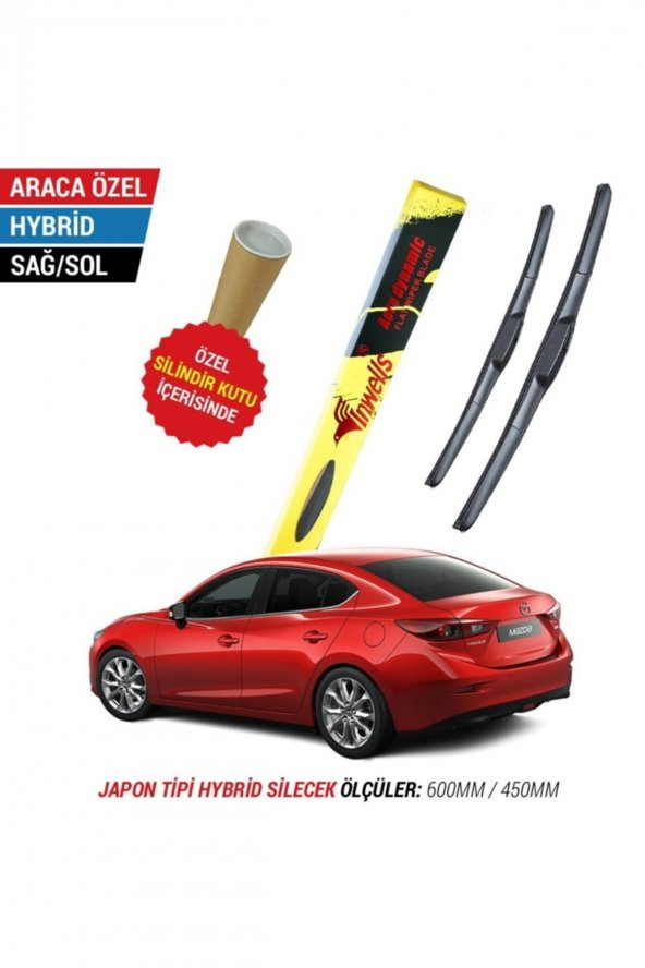 Inwells Mazda 3 Sedan Inwells Hybrid Silecek Takımı (2014-2016) ürün görseli 1