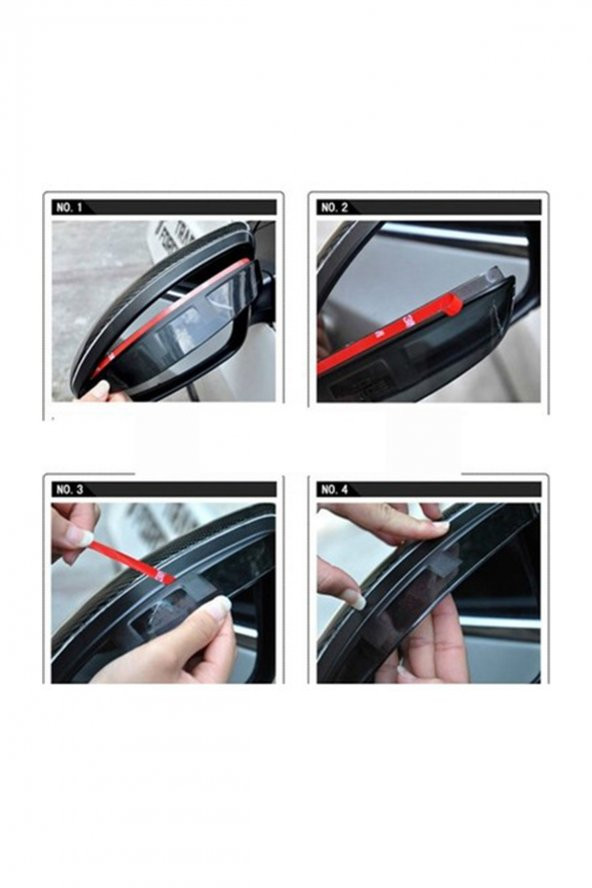 Otobestto Fiat Linea Uyumlu Ayna Rüzgarlığı Yağmurluk 2 Adet ürün görseli 1