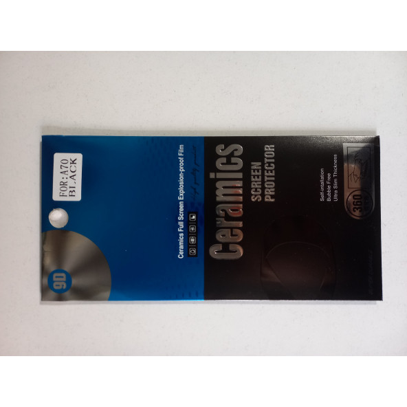 ASLANTİC SAMSUNG A70 9D NANO TAM KORUMA CAM KORUYUCU SİYAH ürün görseli 1