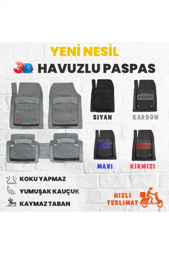 SAFİR Citroën C1 2009 Model 3d Havuzlu Paspas Bej ürün görseli 1