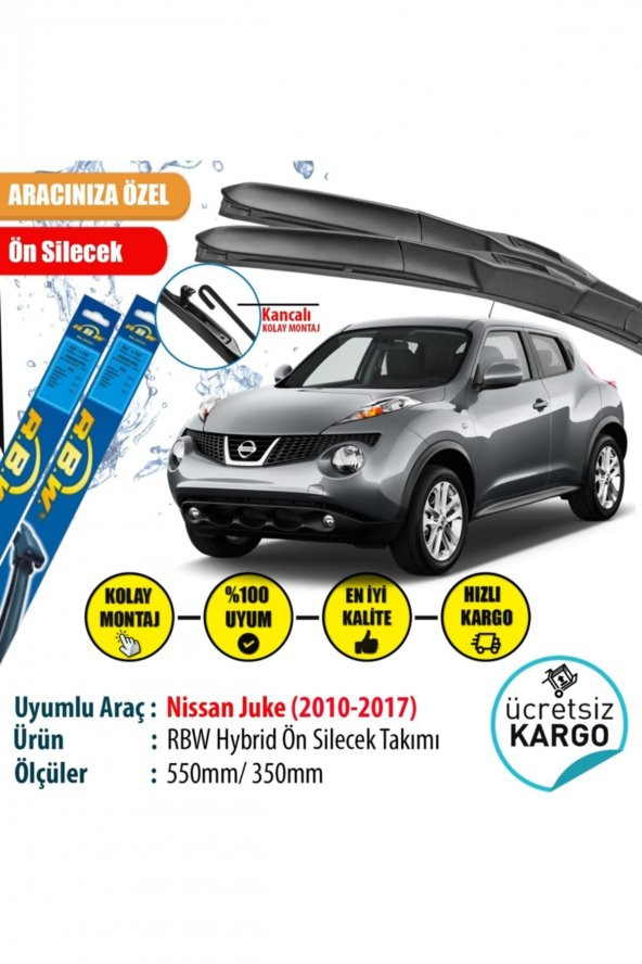 Rbw Nissan Juke 2010-2017 Hybrid Ön Silecek Takımı ürün görseli 1