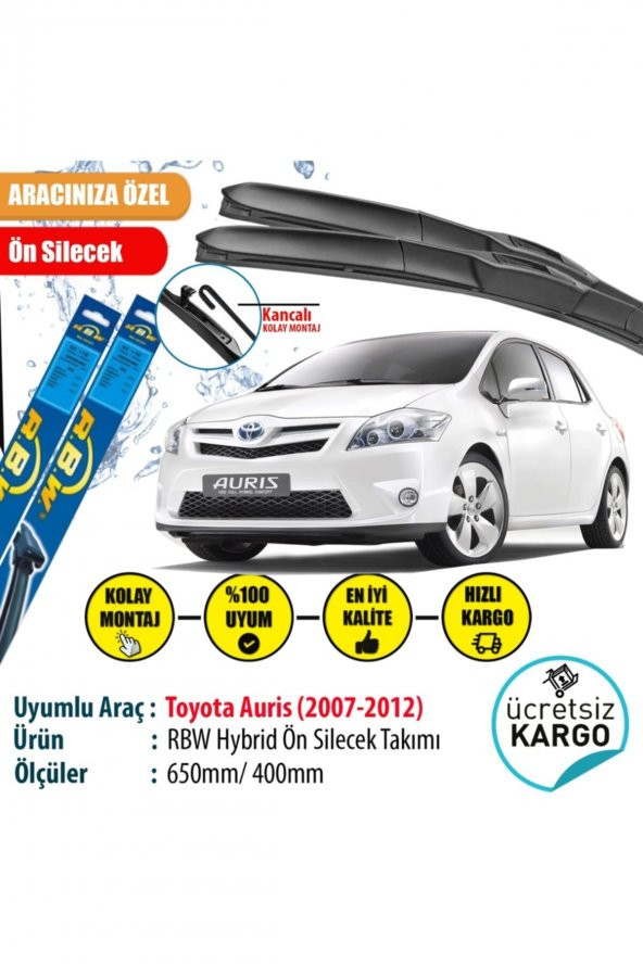 Rbw Toyota Auris 2007-2012 Hybrid Ön Silecek Takımı ürün görseli 1