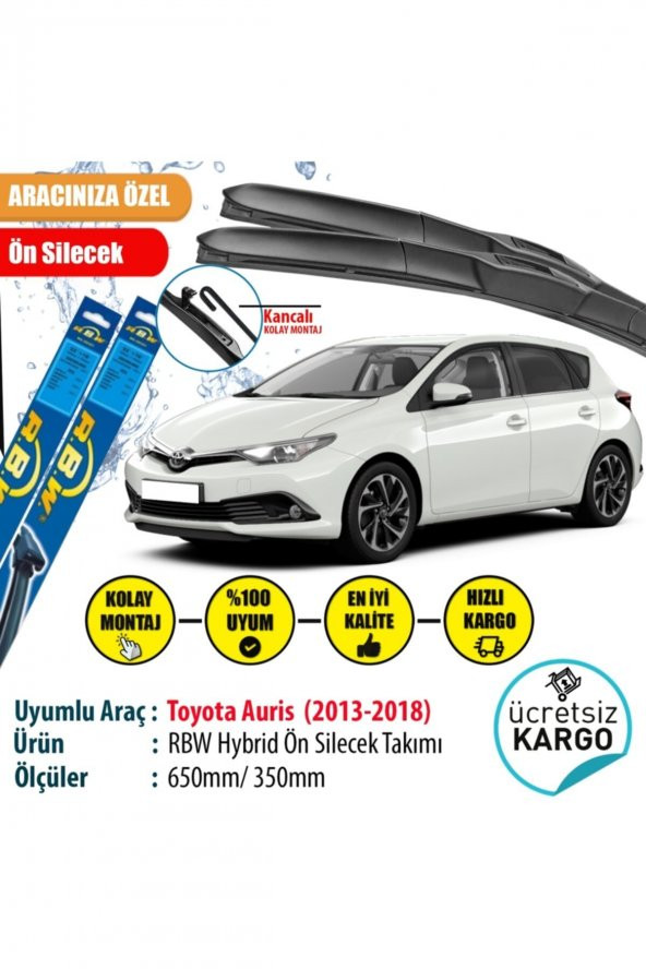 Rbw Toyota Auris 2013-2018 Hybrid Ön Silecek Takımı ürün görseli 1