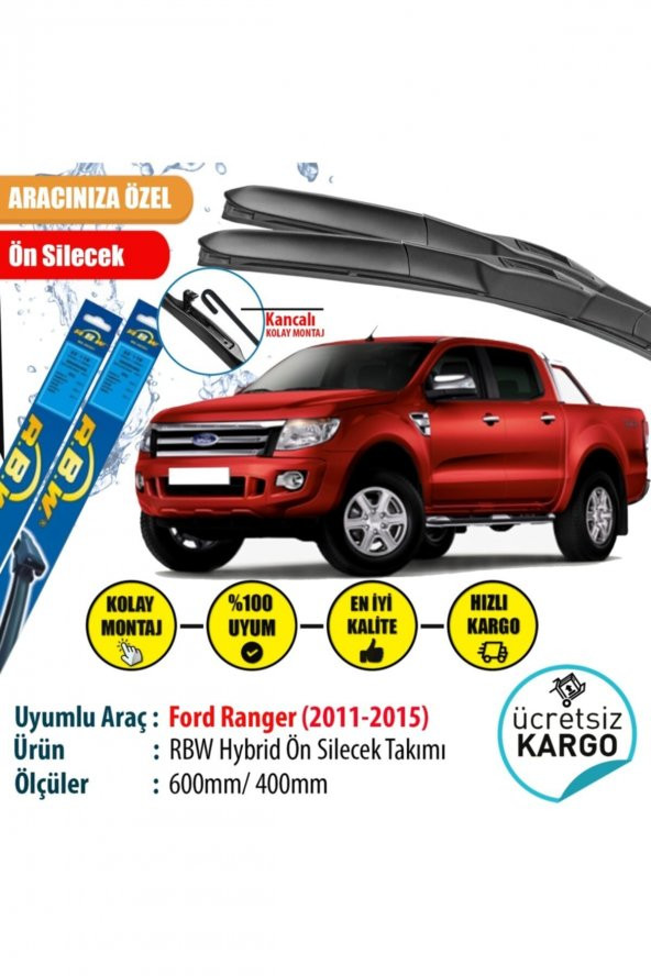 Rbw Ford Ranger 2011-2015 Hybrid Ön Silecek Takımı ürün görseli 1