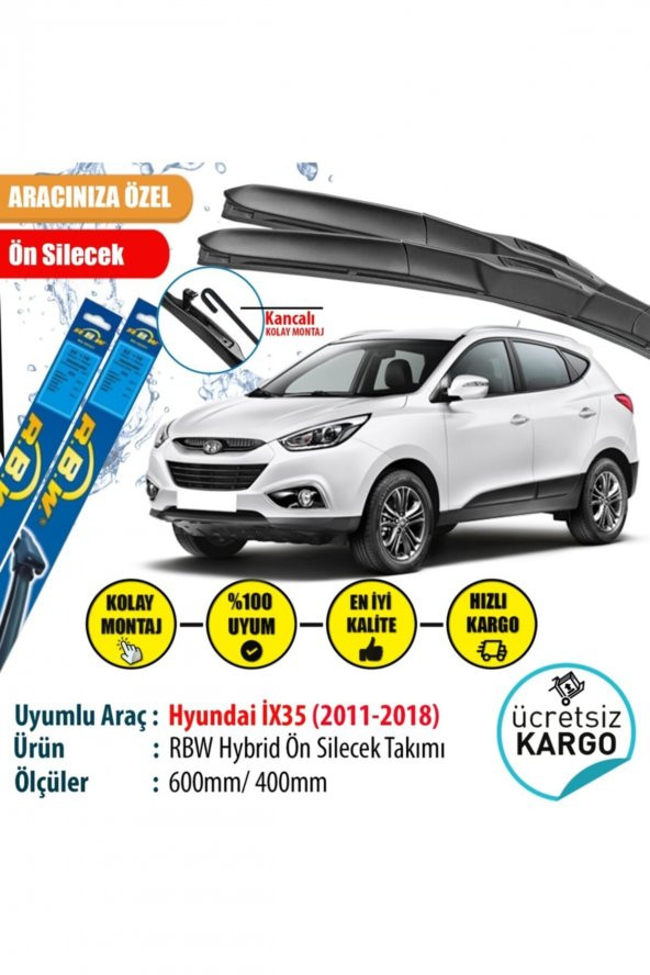 Rbw Hyundai Ix35 Hybrid Ön Silecek Takımı 2011-2018 ürün görseli 1